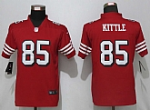 Women Nike San Francisco 49ers 85 Kittle Nike Red Color Rush Vapor Untouchable Limited Jersey,baseball caps,new era cap wholesale,wholesale hats